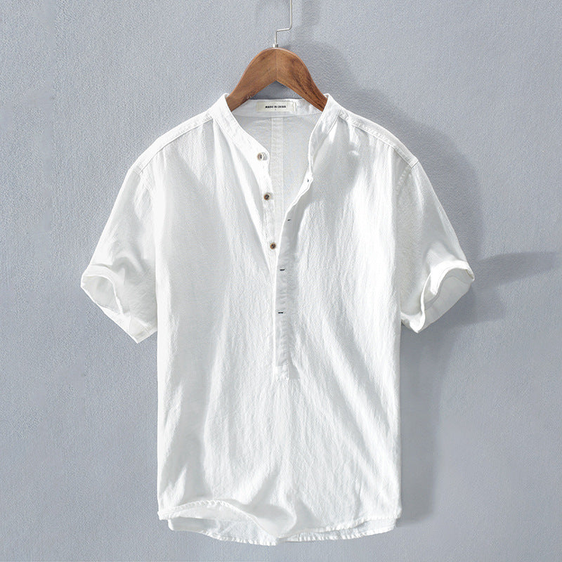 Tee Casual Cotton Linen Blend