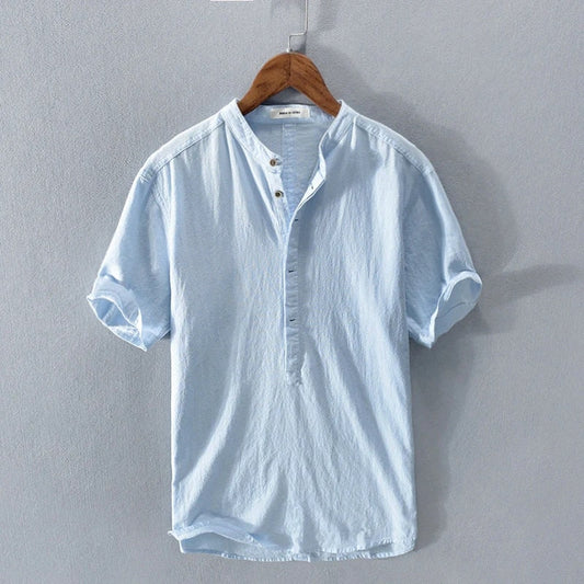 Tee Casual Cotton Linen Blend