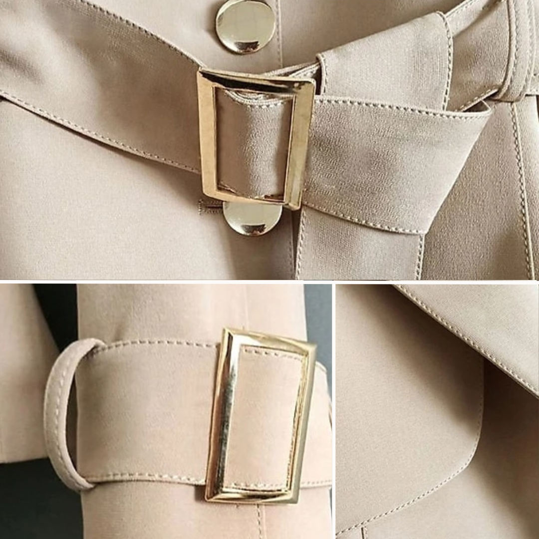 Trench Coat Women's Handcrafted Vintage Belted