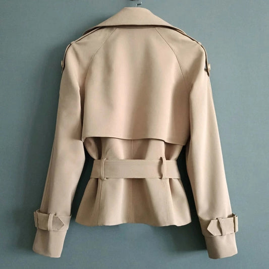 Trench Coat Women's Handcrafted Vintage Belted