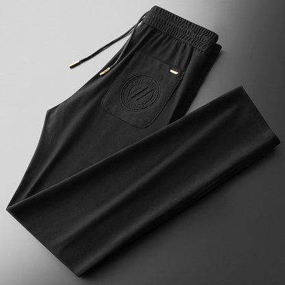 Trousers Men's Cotton Blend Straight Leg