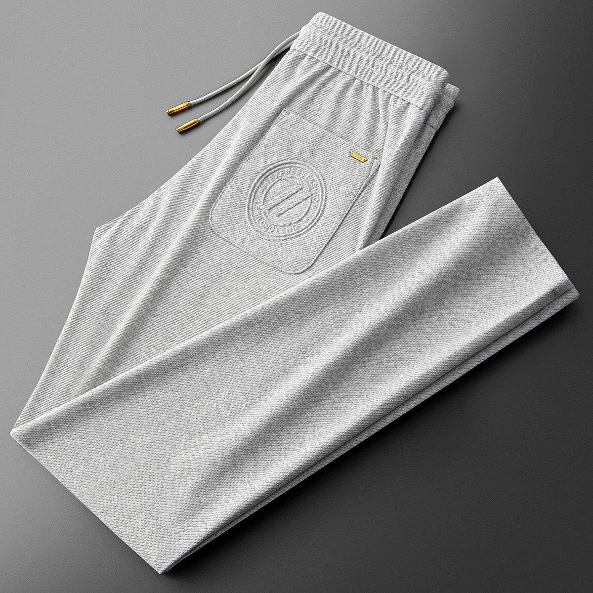 Trousers Men's Cotton Blend Straight Leg