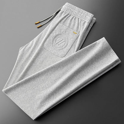Trousers Men's Cotton Blend Straight Leg