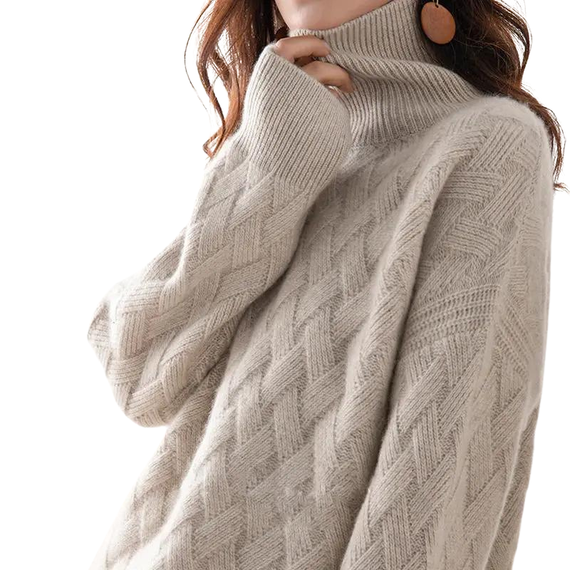 Turtleneck Sweater Women's Cashmere Blend Precision Fit