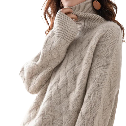 Turtleneck Sweater Women's Cashmere Blend Precision Fit
