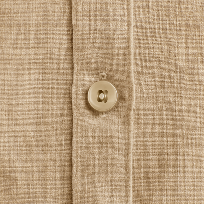 Women’s Classic Linen Shirt – Beige